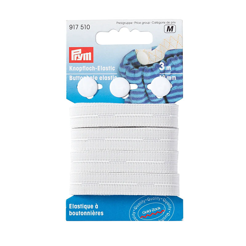 Knopfloch-Elastic mit 3 Knöpfen