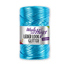 Woolly Hugs Leder Look türkis metallic