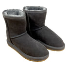 Lammfell-Boots Damen - anthrazit