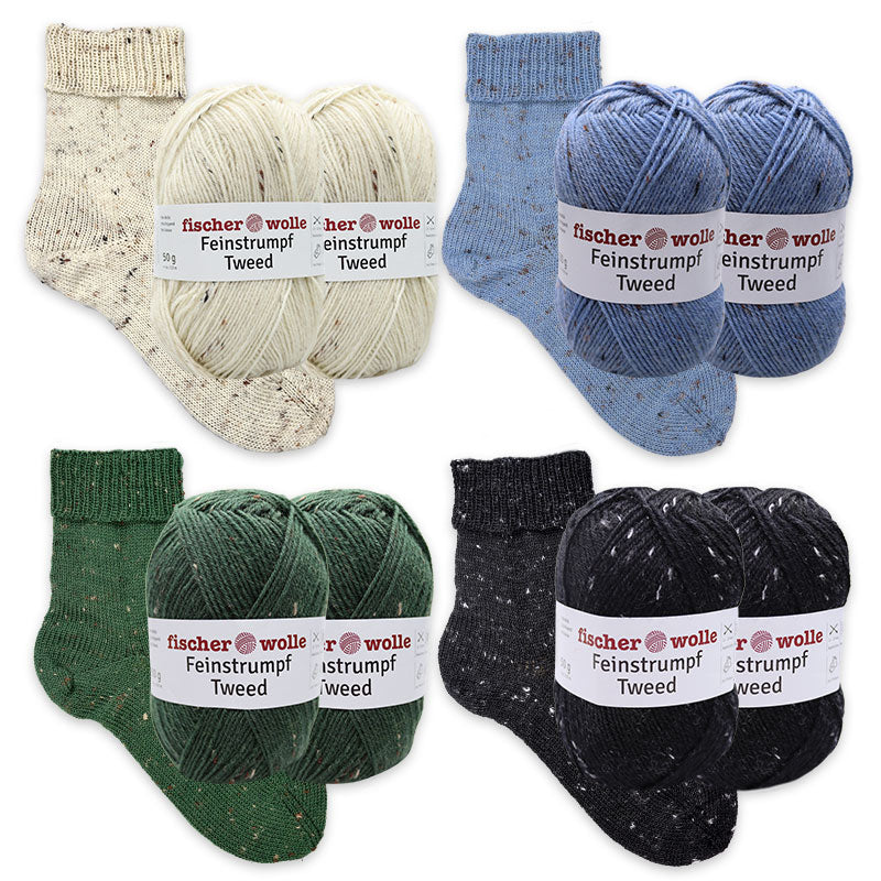 400 g Sparpaket "Feinstrumpf Tweed"
